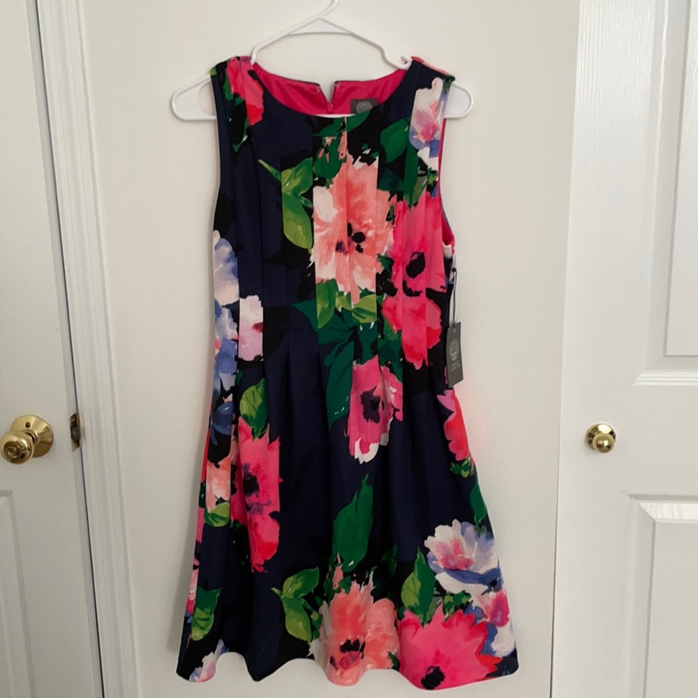 Floral fit and flare dress